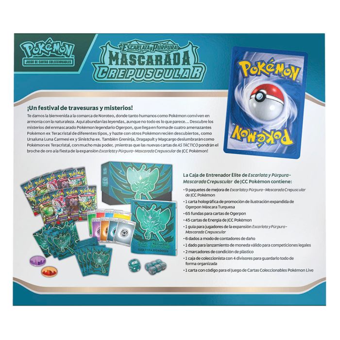 Estuche cartas Mascarada Crepuscular Escarlata y Purpura Pokemon Español - Image 2