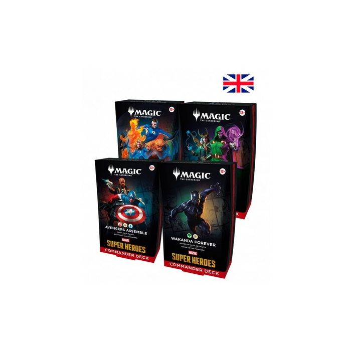MAGIC THE GATHERING MARVEL SUPER HEROES COMMANDER DECK (4) (INGL