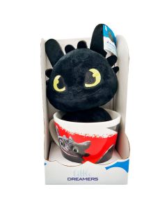 TAZA + PELUCHE COMO ENTRENAR A TU DRAGON 18CM