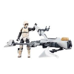 FIGURA SPEEDER BIKE SCOUT TROOPER & GROGU THE MANDALORIAN STAR WARS 9CM