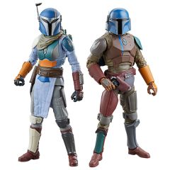 BLISTER 2 FIGURAS MANDALORIAN & SHRIEK-HAWK TRAINERS THE MANDALORIAN STAR WARS 15CM